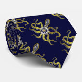 Steampunk Gears Octopus Kraken Krawatte (Gerollt)