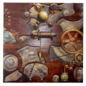 Steampunk - Gears - Reverse Engineering Fliese (Vorderseite)