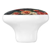 Steampunk Gears,Roses and Rainbow Keramikknauf (Seitenansicht)