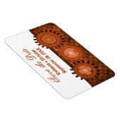 Steampunk Gears Save the Date Flexi Magnet, Orange Magnet (Rechte Seite)