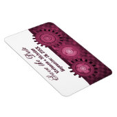 Steampunk Gears Save the Date Flexi Magnet, rosa Magnet (Rechte Seite)