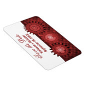 Steampunk Gears Save the Date Flexi Magnet, rot Magnet (Rechte Seite)