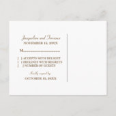 Steampunk Gears UAWG Postcard, braun Einladungspostkarte (Rückseite)