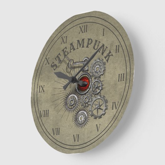 Steampunk Gears Uhrwerk Graphic Große Wanduhr (Winkel)