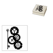 Steampunk-Gears und Schlüssel Gummistempel (Stempel)