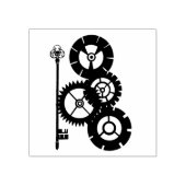 Steampunk-Gears und Schlüssel Gummistempel (Prägung)