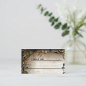 Steampunk Gears Viktorianisch Guest Placecards Platzkarte (Stehend Vorderseite)