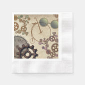 Steampunk Gears Vintages Party Thema Serviette (Vorderseite)