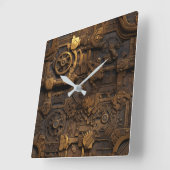 Steampunk Gears Wall Clock Quadratische Wanduhr (Winkel)