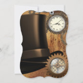 Steampunk Geburtstags-Party Einladung (Rückseite)