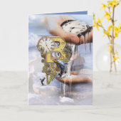 Steampunk-Geburtstagsbrief B Karte (Gelbe Blume)