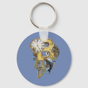 Steampunk-Geburtstagsbrief B Schlüsselanhänger