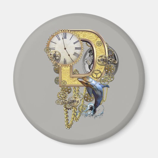 Steampunk- Geburtstagsbrief D Magnet (Vorne)