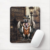 Steampunk-Geier in einer Industriestadt Mousepad (Mit Mouse)