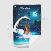 Steampunk-Geige mit geschwungenem Klavier Golfhandtuch (Insitu)