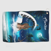 Steampunk-Geige mit geschwungenem Klavier Golfhandtuch (Horizontal)