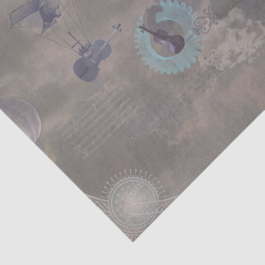 Steampunk Geigen-Schnüre Seidenpapier (Ausschnitt)