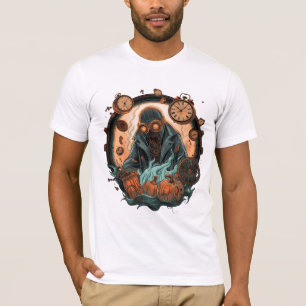 Steampunk-Geist-Zeitreisender Halloween T-Shirt