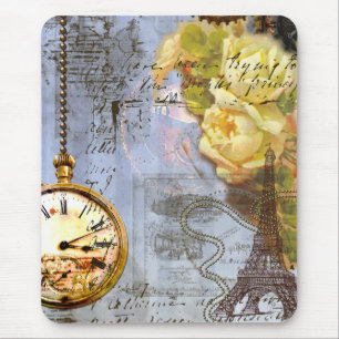 Steampunk & Gelbe Rosen Mousepad