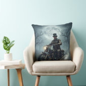 Steampunk Gentleman auf Retro Motorrad Kissen (Stuhl )