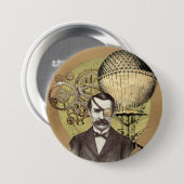 Steampunk Gentleman Collage Button (Vorne & Hinten)