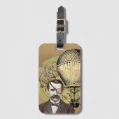 Steampunk Gentleman Collage Gepäckanhänger (Vorderseite Vertikal)