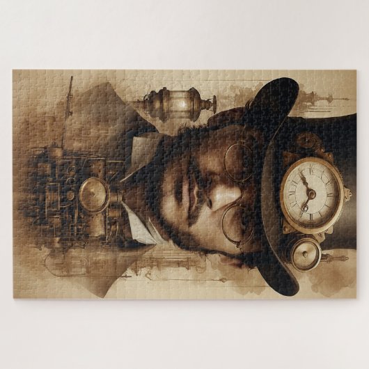 Steampunk Gentleman in Sepia Puzzle (Horizontal)