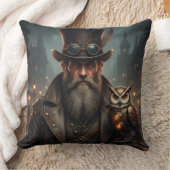 Steampunk Gentleman mit Eule Kissen (Decke)