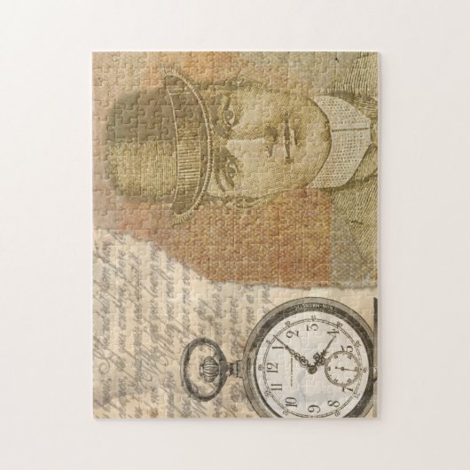 Steampunk Gentleman Pocket Watch Bowler Hat Puzzle (Vertikal)