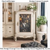 Steampunk German Shepherd, Alsatian BT5R Decoupage Seidenpapier