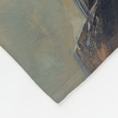 Steampunk German Shepherd Dog in Top Hat Fleecedecke (Ecke)