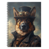 Steampunk German Shepherd Dog in Top Hat Notizblock (Vorderseite)