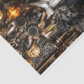 Steampunk German Shepherd, elsässischer BT4 Decoup Seidenpapier (Ausschnitt)