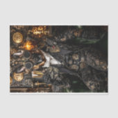 Steampunk German Shepherd, elsässischer BT4 Decoup Seidenpapier (Vorderseite)