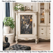 Steampunk German Shepherd, elsässischer BT5-Decoup Seidenpapier