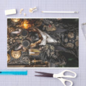 Steampunk German Shepherd, elsässischer BT5-Decoup Seidenpapier (Handwerk)