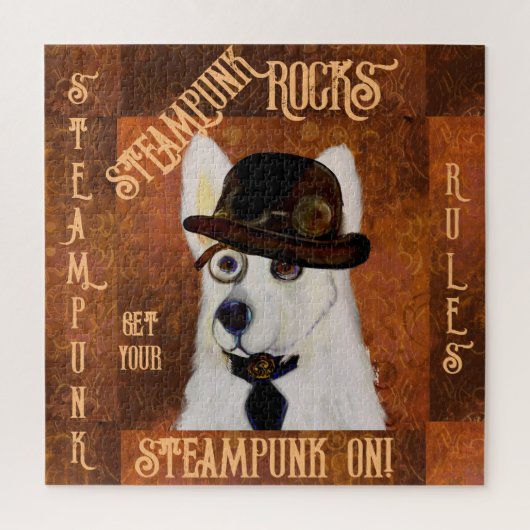 Steampunk German Shepherd Puzzle (Vertikal)