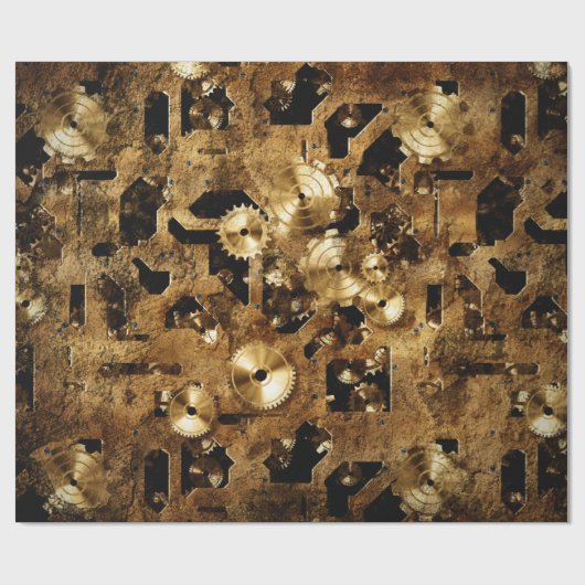 Steampunk Geschenkpapier (Flach)