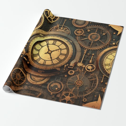 Steampunk-Geschenkpapier Geschenkpapier (Ungerollt)