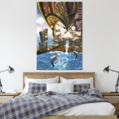 Steampunk-Geschichtenbuch Leinwanddruck (Insitu (Schlafzimmer))