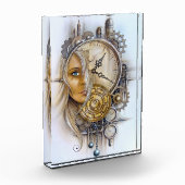 Steampunk-Gesicht in der Zeit Fotoblock (Links)