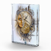 Steampunk-Gesicht in der Zeit Fotoblock (Rechts)