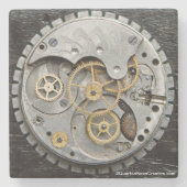 Steampunk Getränk-Untersetzer Steinuntersetzer (Vorderseite)