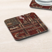 Steampunk-Getränkewärmer-Set Getränkeuntersetzer (Linke Seite)