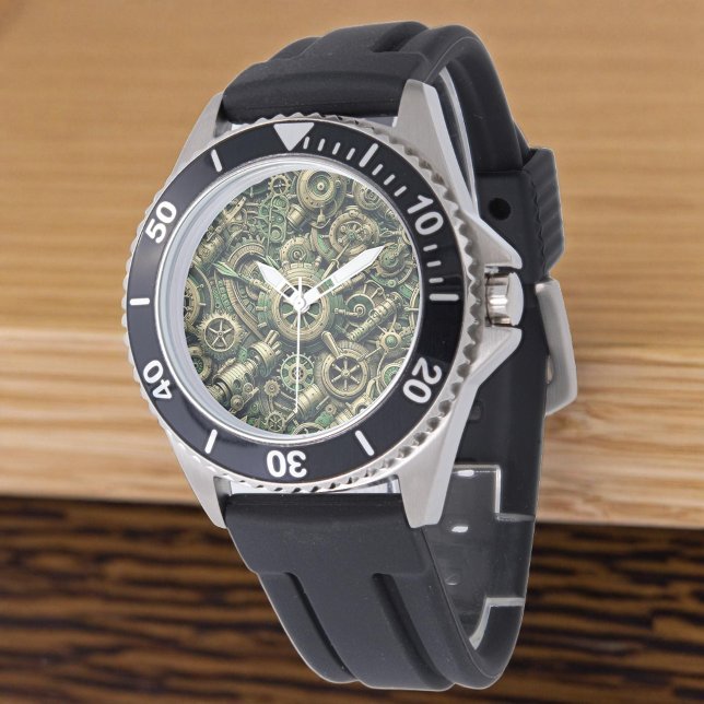 Steampunk Gewerke für grüne Mechanik Armbanduhr (Von Creator hochgeladen)