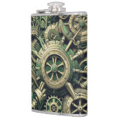 Steampunk Gewerke für grüne Mechanik Flachmann (Links)