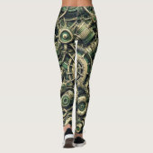 Steampunk Gewerke für grüne Mechanik Leggings (Rückseite)