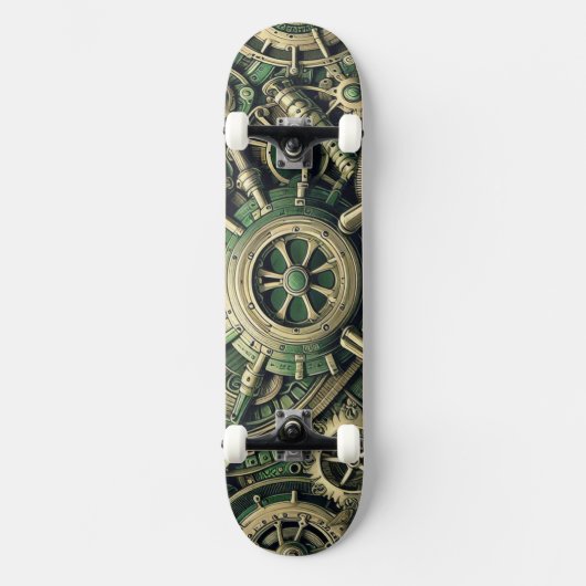 Steampunk Gewerke für grüne Mechanik Skateboard (Vorderseite)
