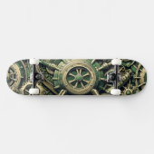 Steampunk Gewerke für grüne Mechanik Skateboard (Horizontal)