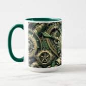Steampunk Gewerke für grüne Mechanik Tasse (Links)